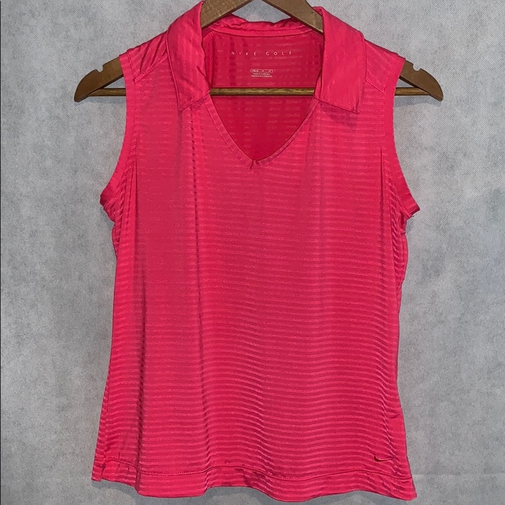 NIKE GOLF pink sleevesless shirt size M